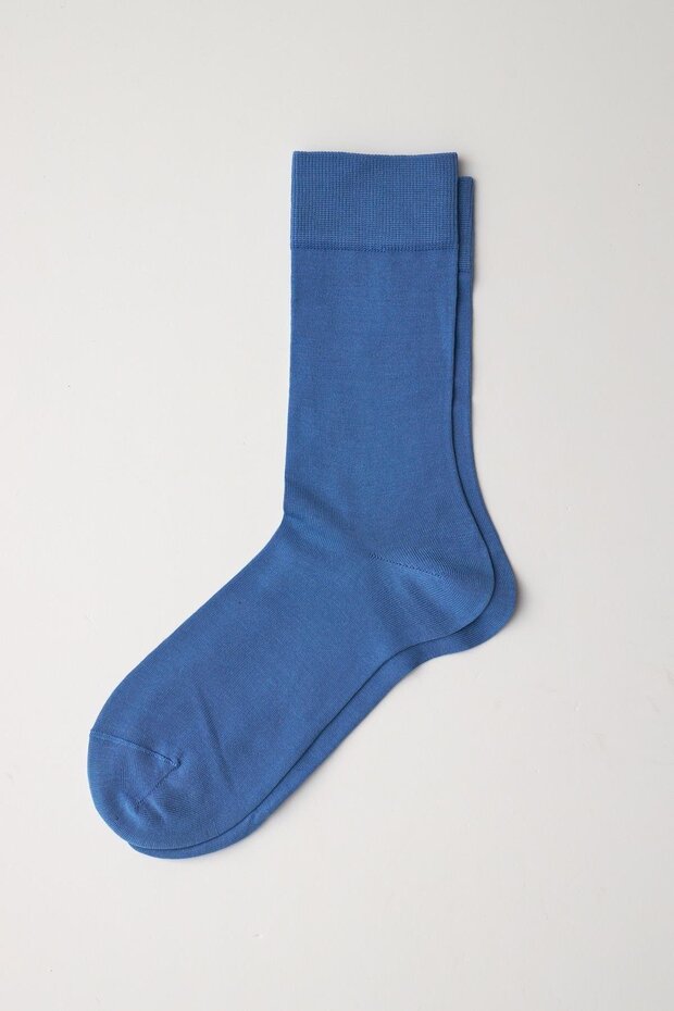 Mercerized Men's Socks Dark Blue