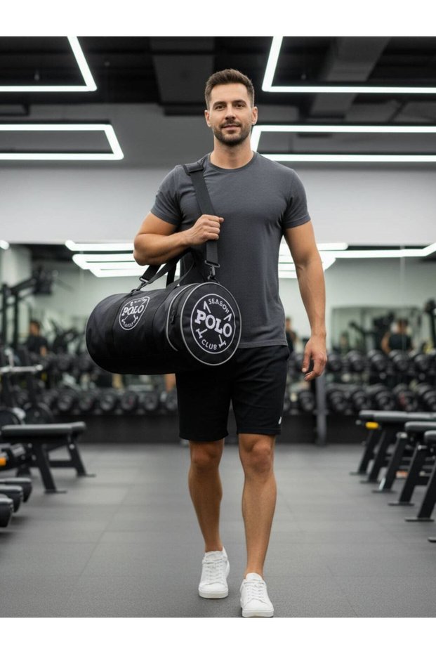 Unisex Cylinder Sports Travel and Fitness Bag with 2 Compartments