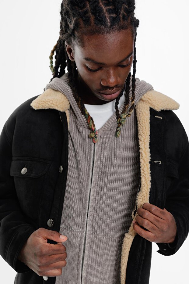 Çift yüzlü trucker ceket - 6