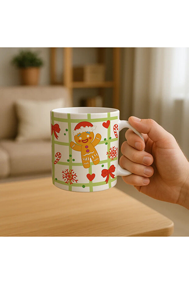 كوب مزخرف بتصميم كوكيز رأس السنة - 3