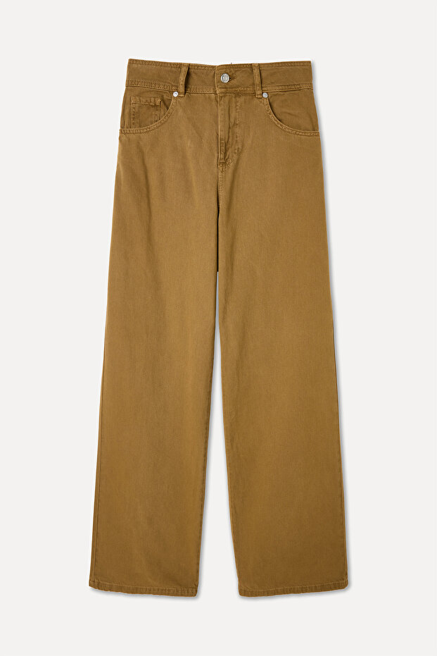 Women's Mustard Wide Leg Pants