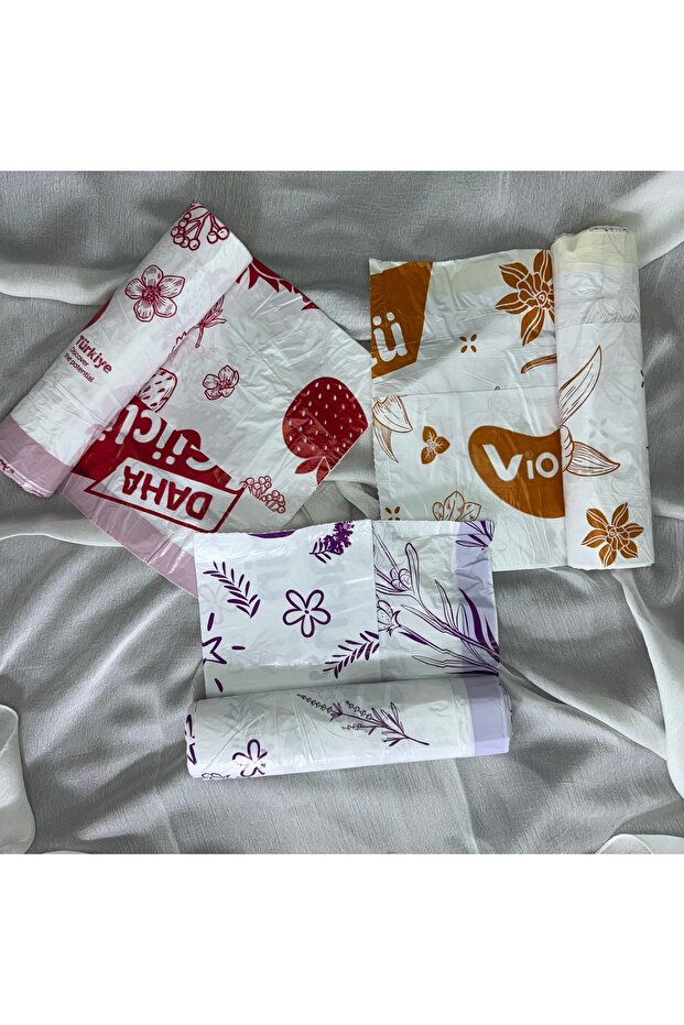3"lü Ekonomik Set (Çilek,Vanilla,Neptün Hayali)Büyük Boy 30 Adet Kokulu Çöp Poşeti - 2