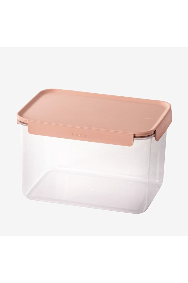 علبة طعام مستطيلة كلاسيك بلس سعة 6 لتر - وردي، قفل من 4 جوانب، قابلة للتكديس ومقاومة للتسرب - 2