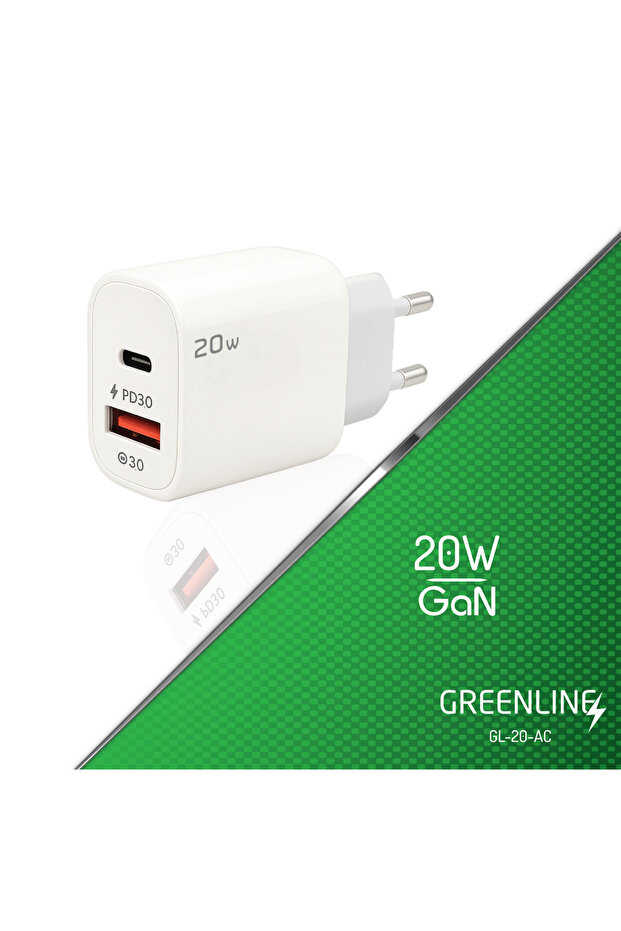 20W USB A + Type C Girişli Şarj Adaptörü - 1