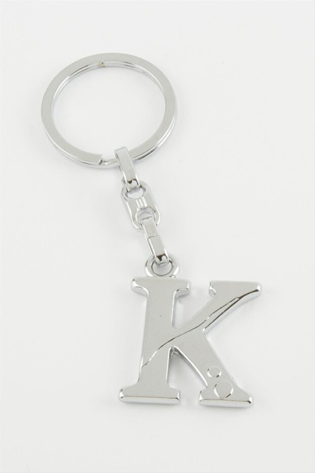 Lettered Metal Keychain