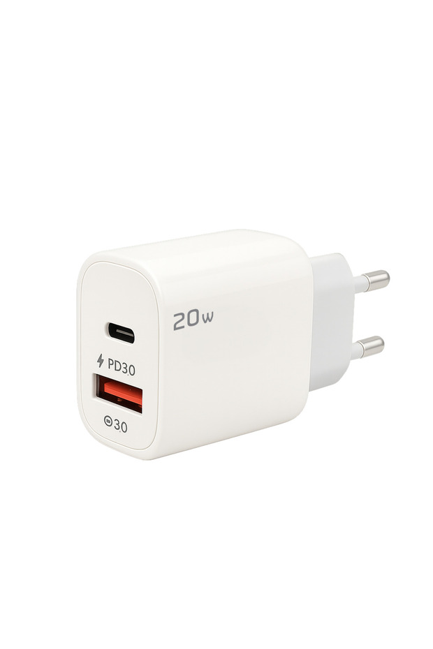 20W USB A + Type C Girişli Şarj Adaptörü - 2