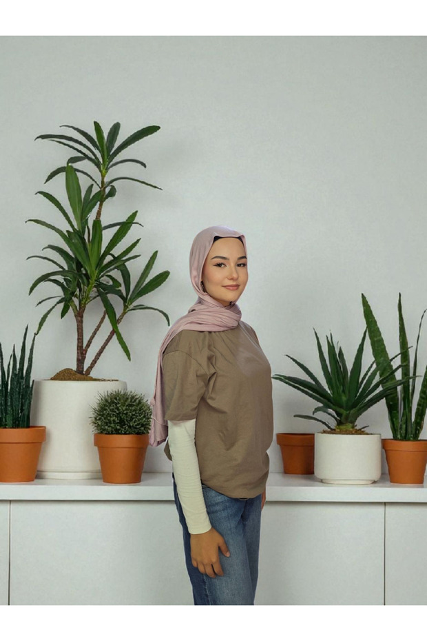 شال قطني ممشط بلون مسحوق - 2