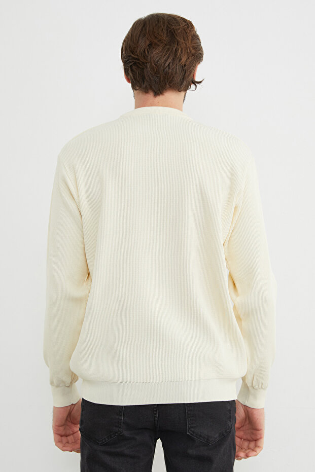 Basic Bisiklet Yaka Triko Kazak - 8