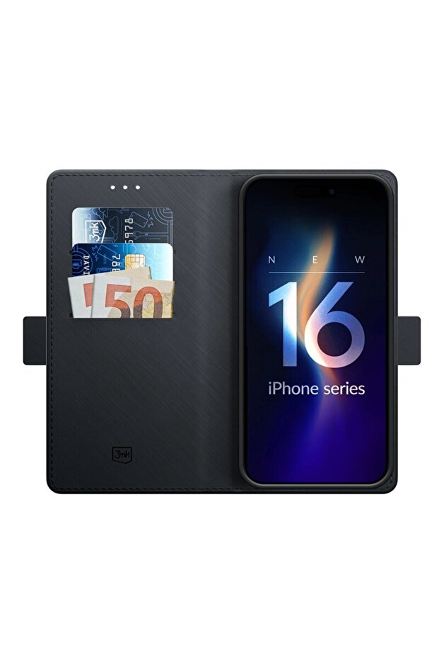 Wallet Case for iPhone 16, Black - 2