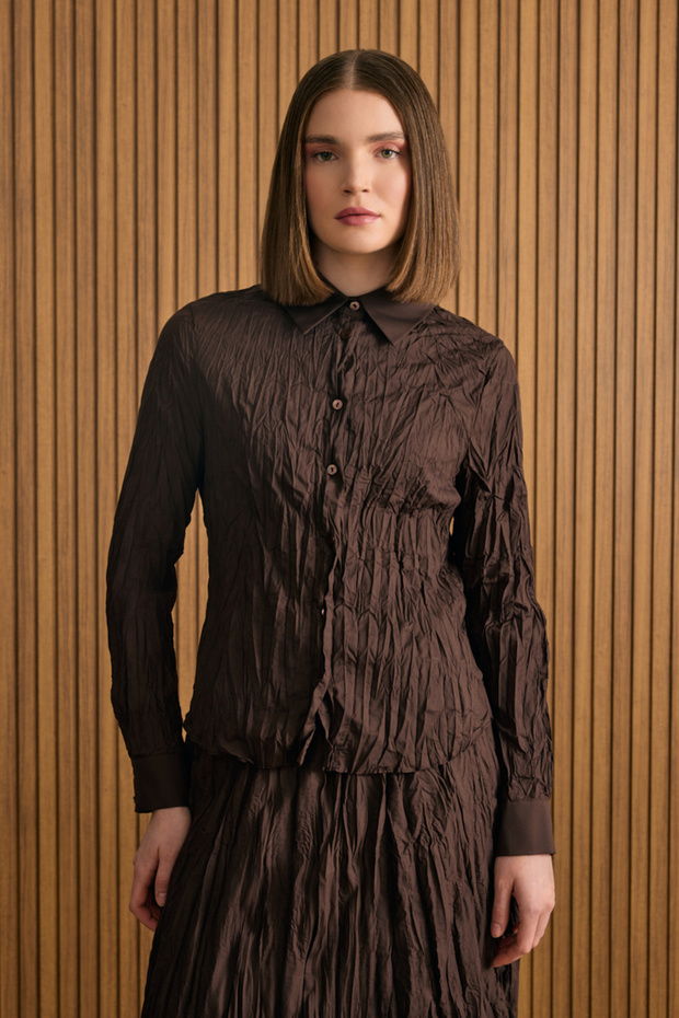 Kraşlı Cotton Gömlek - 1