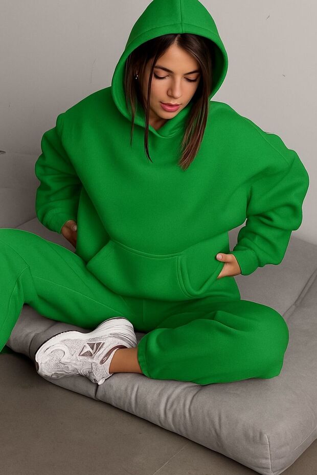 3-Thread Jersey Printed Unisex Hooded Sweatshirt
