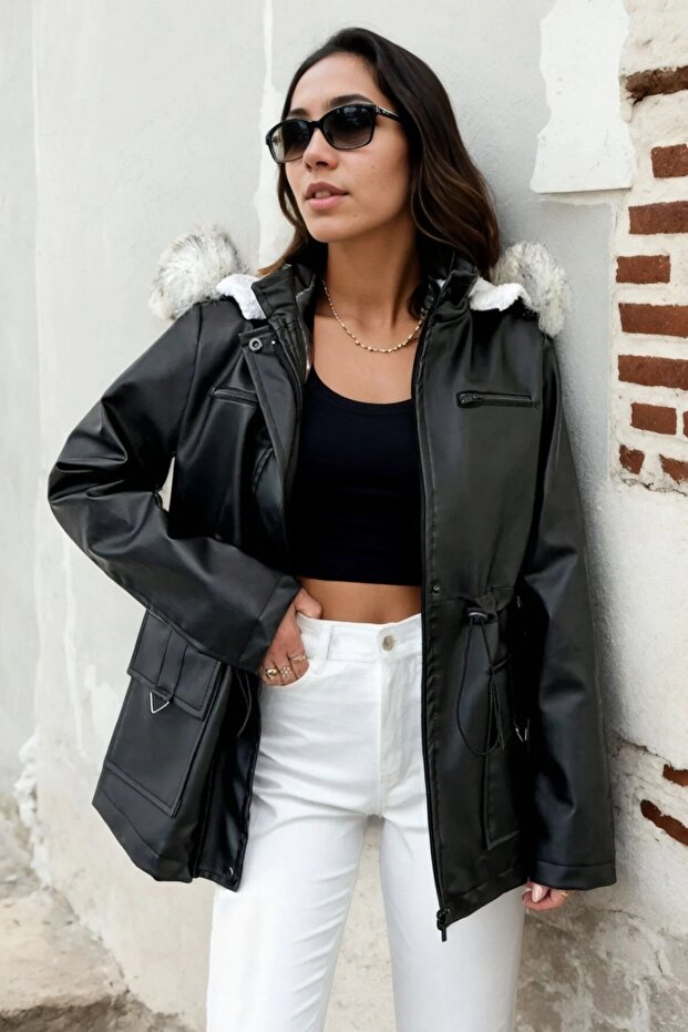 Deri Bomber Deri Ceket - 1