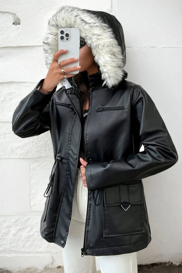 Deri Bomber Deri Ceket - 5