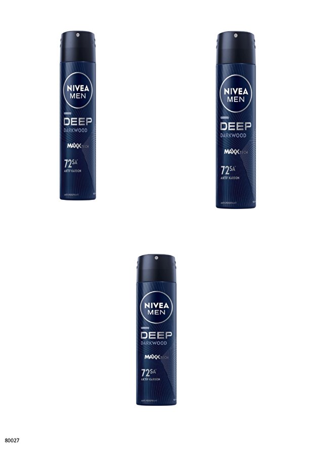80027 MEN DEEP DARKWOOD SPREY 3 ADET - 1