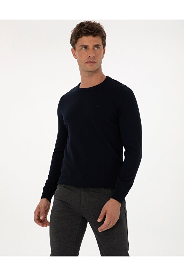 Cycling Collar Slim Fit Basic Knit Sweater