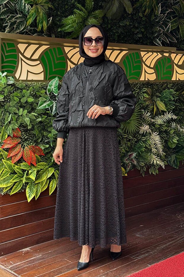 Ceket W-6852 Siyah - 1