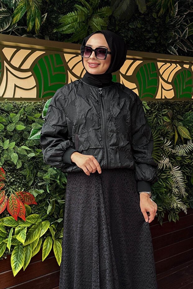 Ceket W-6852 Siyah - 3