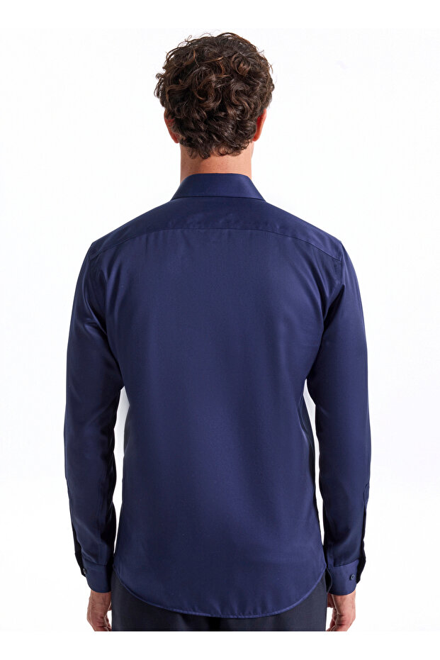 Gömlek, 46, Lacivert - 5