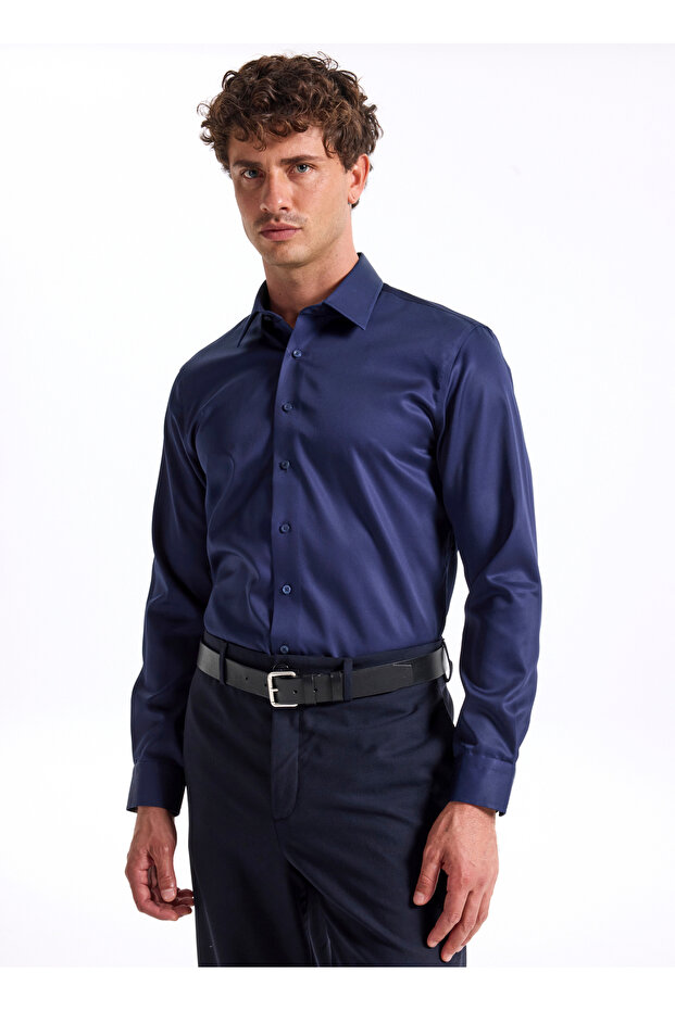 Gömlek, 46, Lacivert - 1