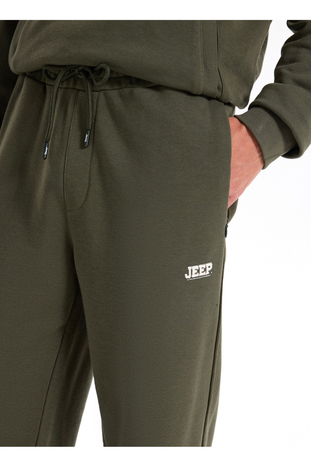 Lastikli Bel Standart Haki Erkek Eşofman Altı J5WM-EA7369 - 5