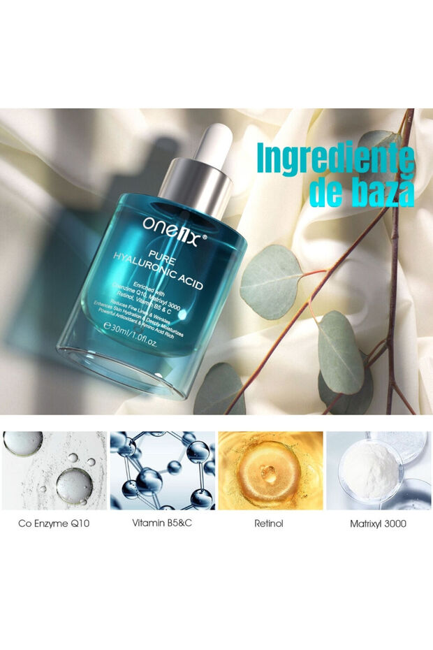 Anti-aging facial serum with Hyaluronic Acid, Q10 and Matrixyl 3000 | ONE1X® 30 ml - 3