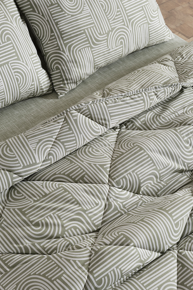 Nola Easy Cotton Comforter Set Tek Kişilik Adaçayı - 7