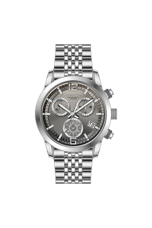 Adg1173.360 Chronograph Sapphire Glass Steel Band Steel Case 10 Atm Water Resistant Metallic Color