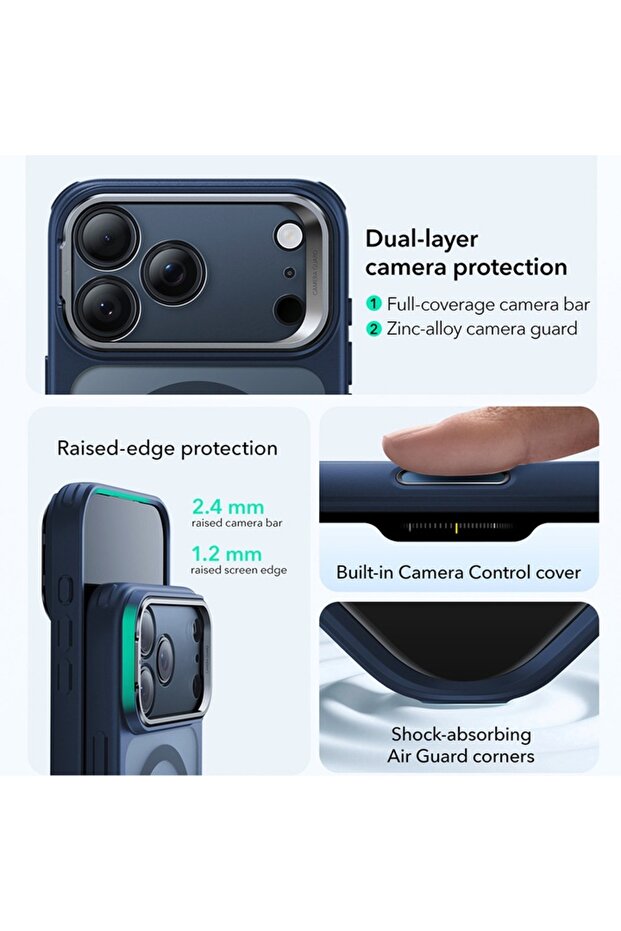 MagSafe Shockproof Case for Apple iPhone 17 Pro Max, Frosted Design, Polycarbonate, Kickstand, Acryl - 2