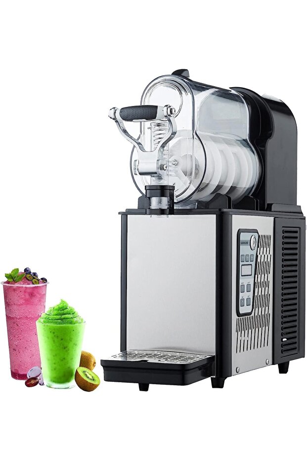 GHQERTY Commercial Slushy Machine, 3L Commercial Slushy Machine Ice Cream Frozen Drink Maker, Juice