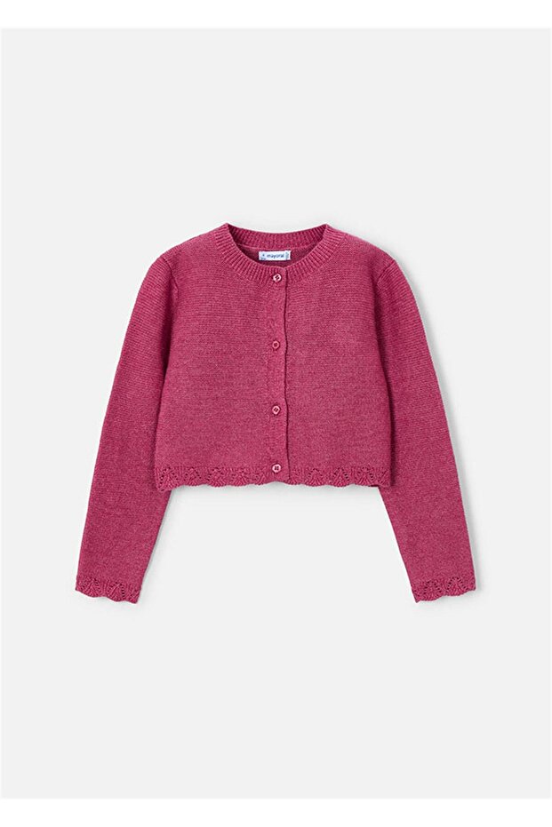 Girl's Knitted Cardigan Cherry 4312