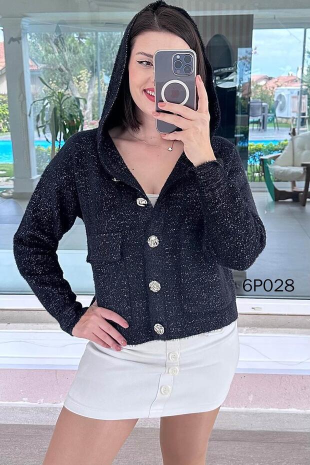 Prive Bearded Hooded Cardigan 6P028