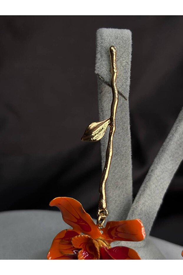 ÇİÇEK DESENLİ ÇELİK KÜPE - 4