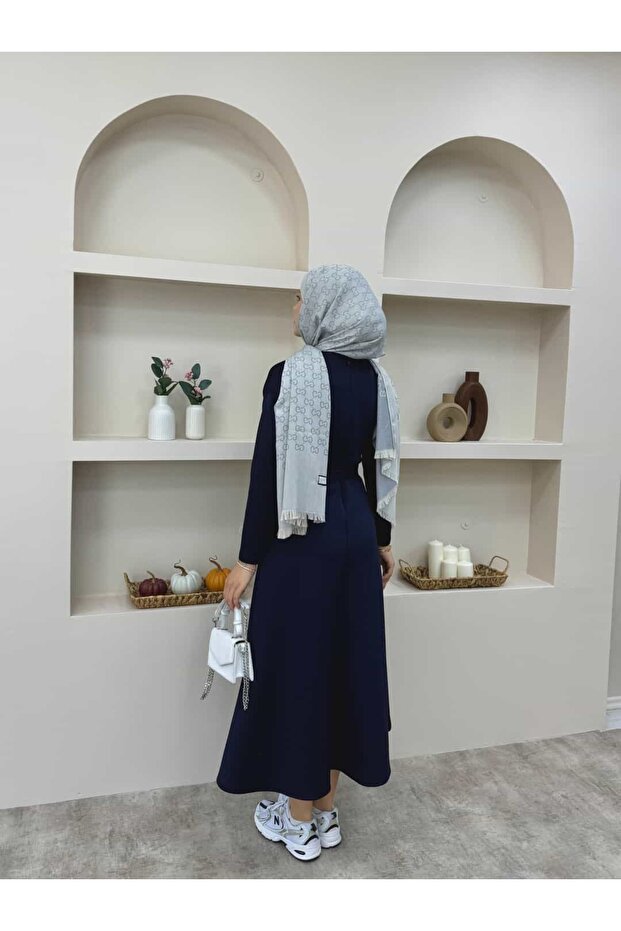 Çan Etekli Scuba Elbise - 5