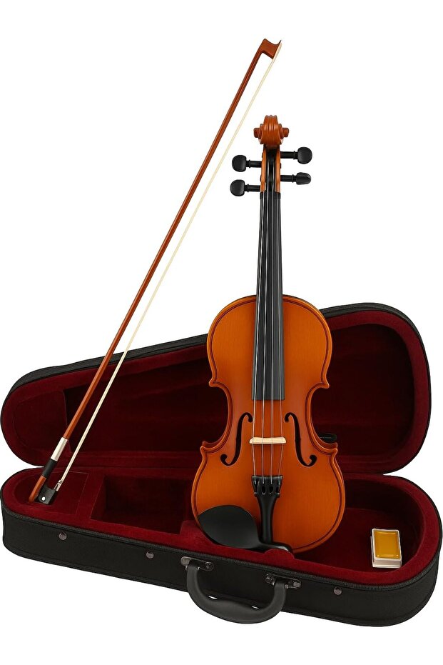 1/2 Size Student Violin – Solid Wood Acoustic Fiddle for Beginners, Kids & Adults