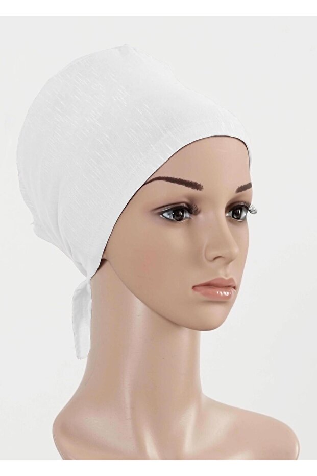 beyaz penye bone - 1