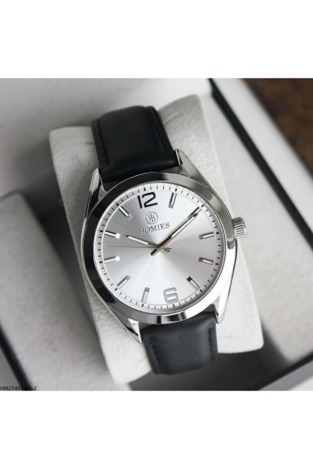 Hm27497S01-2 Leather Band Men's Wristwatch