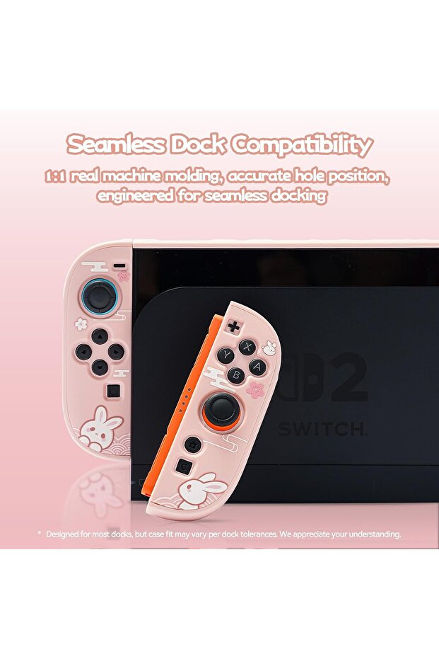 Protective Shell Compatible with Switch 2, Kawaii Cartoon Dockable Case for Switch 2, Anti - 3
