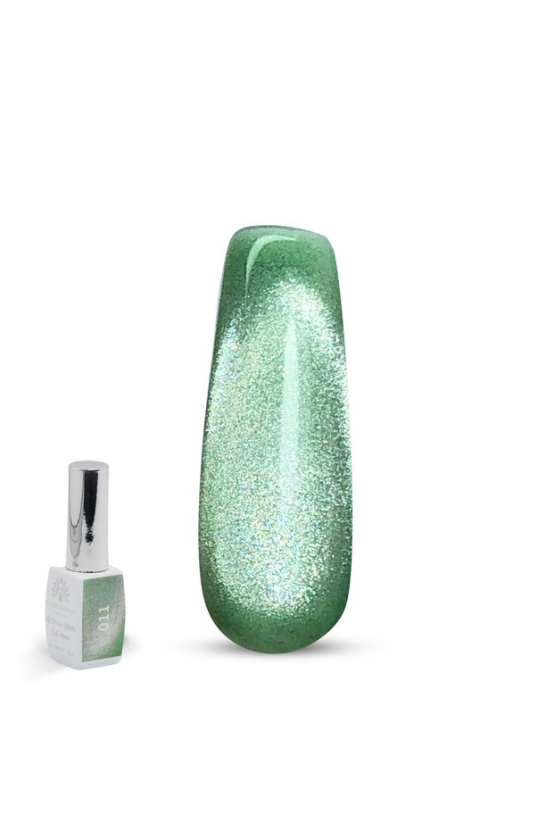 3D Snow White Cat Eye Gel Polish – 15ml UV/LED Soak-Off Shimmer Gel, Long-Lasting Gloss Nail Art