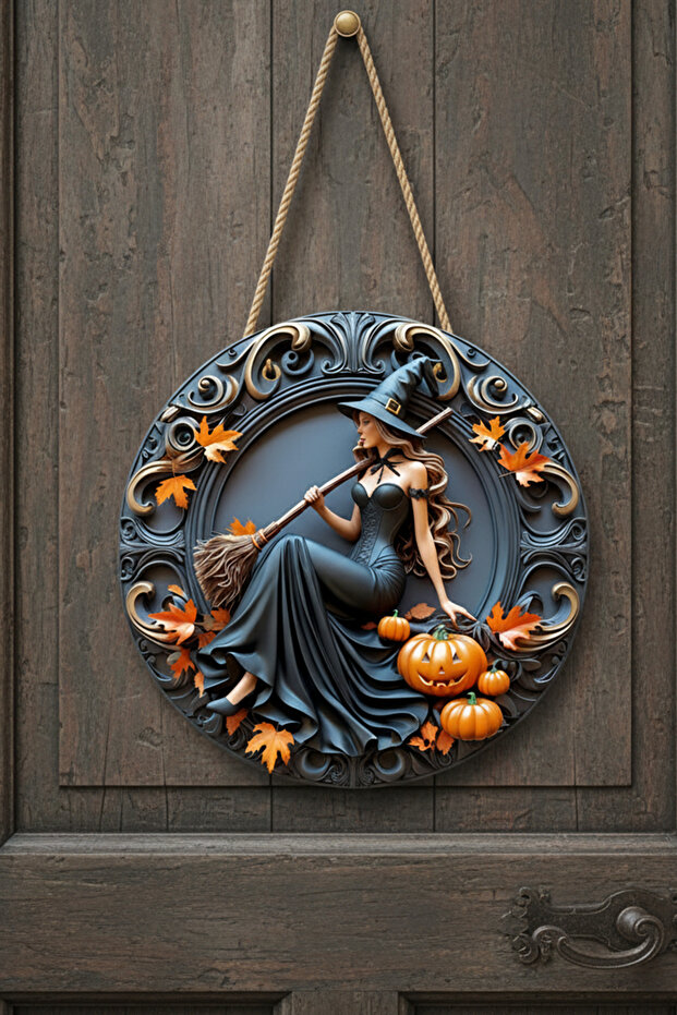 Cadı temalı kapı süsü - 2