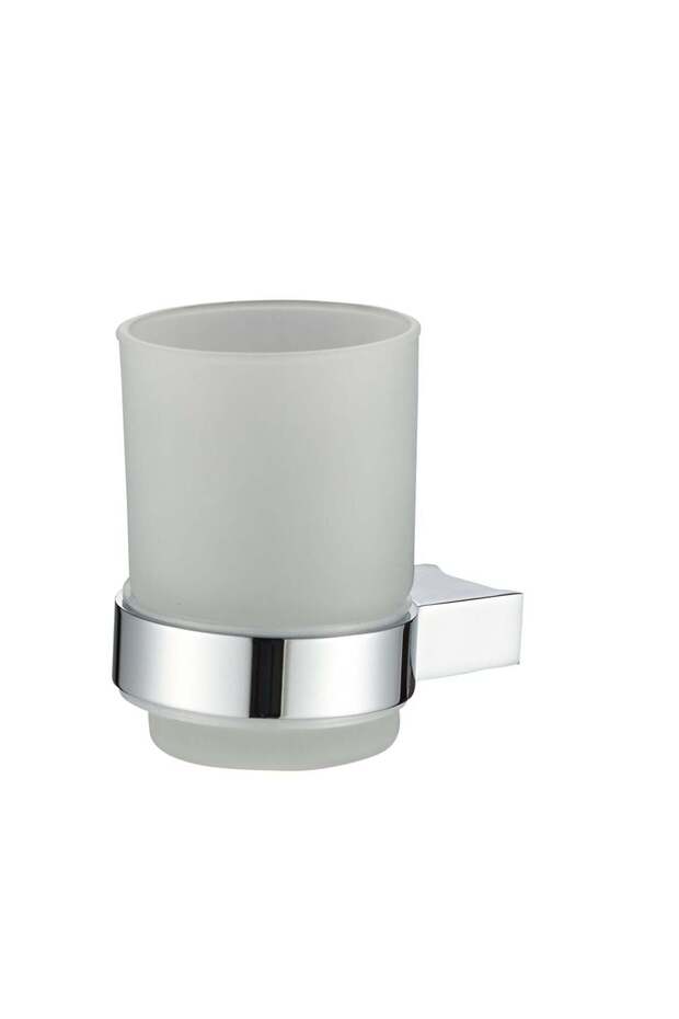 Milano Plus Andy Tumbler Holder | Stainless Steel Bath Accessory | 5-Year Warranty