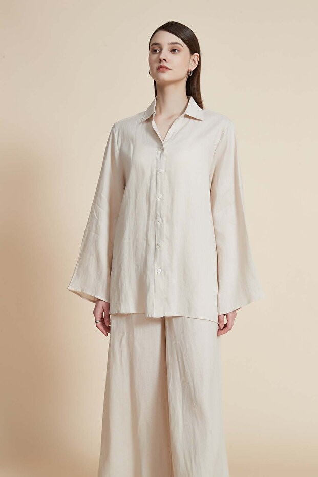 قميص سادة بأكمام طويلة - 2