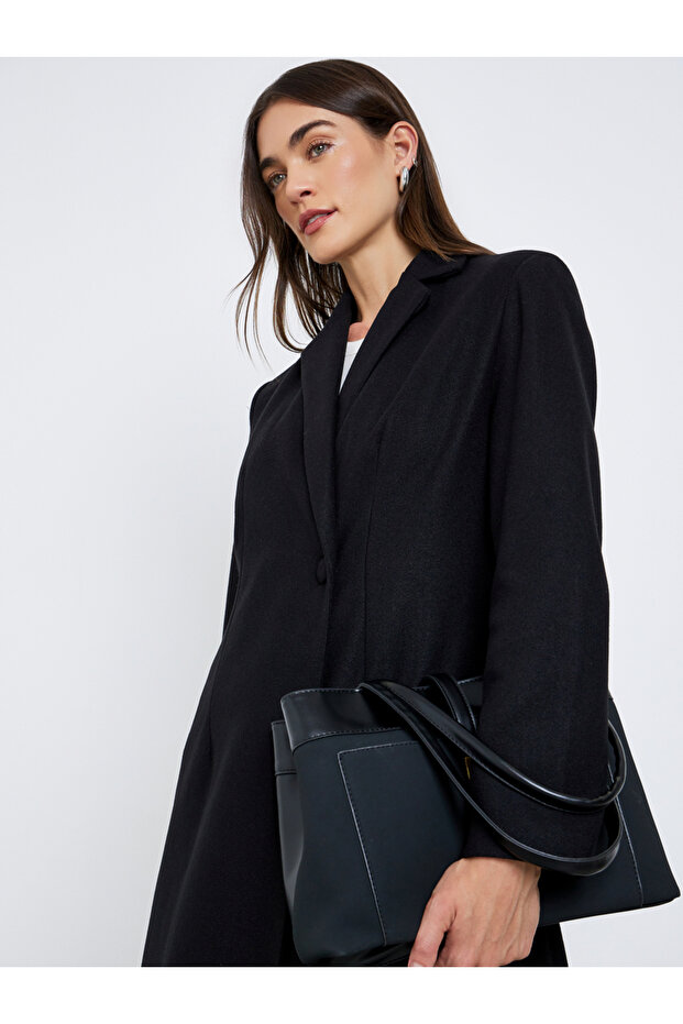 معطف ماكسي من الصوف بقصة عادية - 3