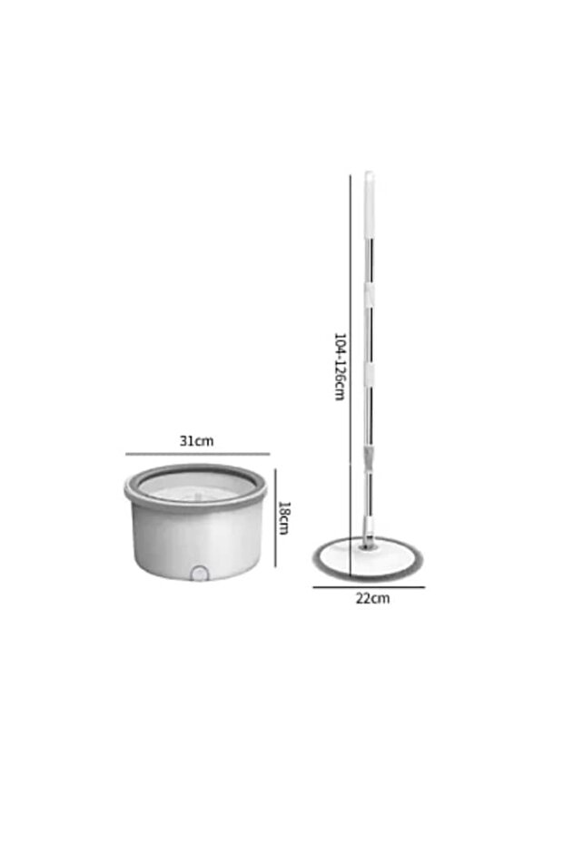 Set Mop Rotativ Forma Rotunda Laveta Microfibra cu Galeata 5L, 3 Rezerve Stuffix® - 2