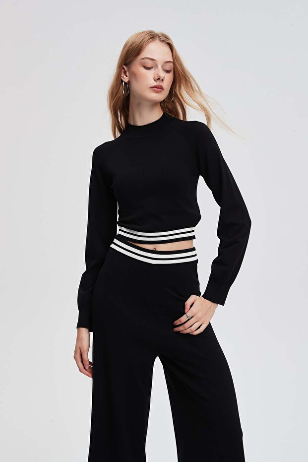 Solid Striped Long-Sleeve Top - 3