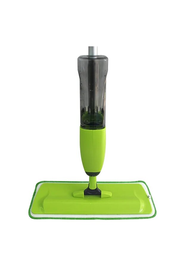 Mop with spray, 600 ml, reusable microfiber, for dry and wet cleaning, green - 2