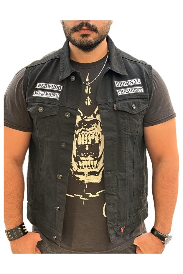 Sons Of Anarchy Siyah Kot Yelek - 2