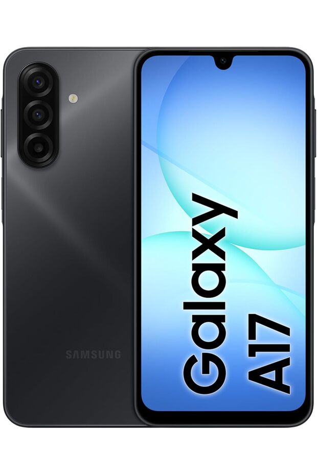 Galaxy A17 LTE, Android Smartphone, 128GB Storage, 6GB RAM, Black, 6x OS Upgrades, Large Dis