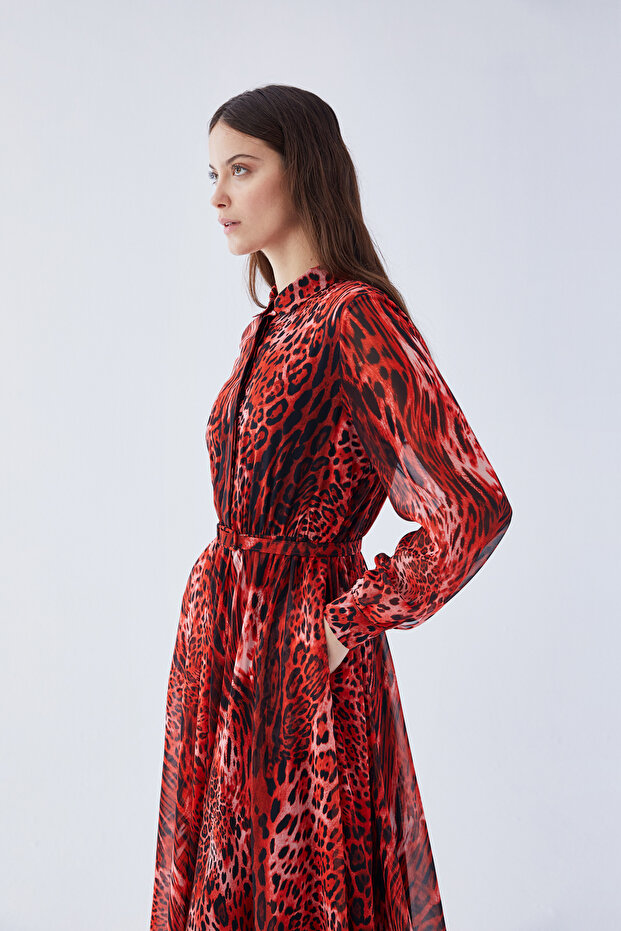 LEOPAR DESENLİ ELBİSE - 2