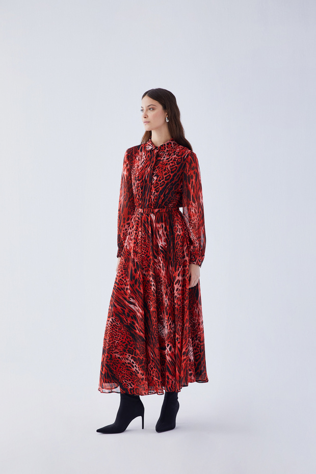 LEOPAR DESENLİ ELBİSE - 3