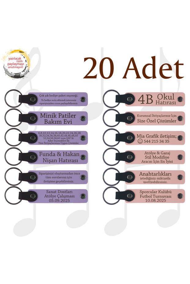 Name Writable Keychain, Purple & Navy Blue, Special Gift for Teachers to Students Set of 20